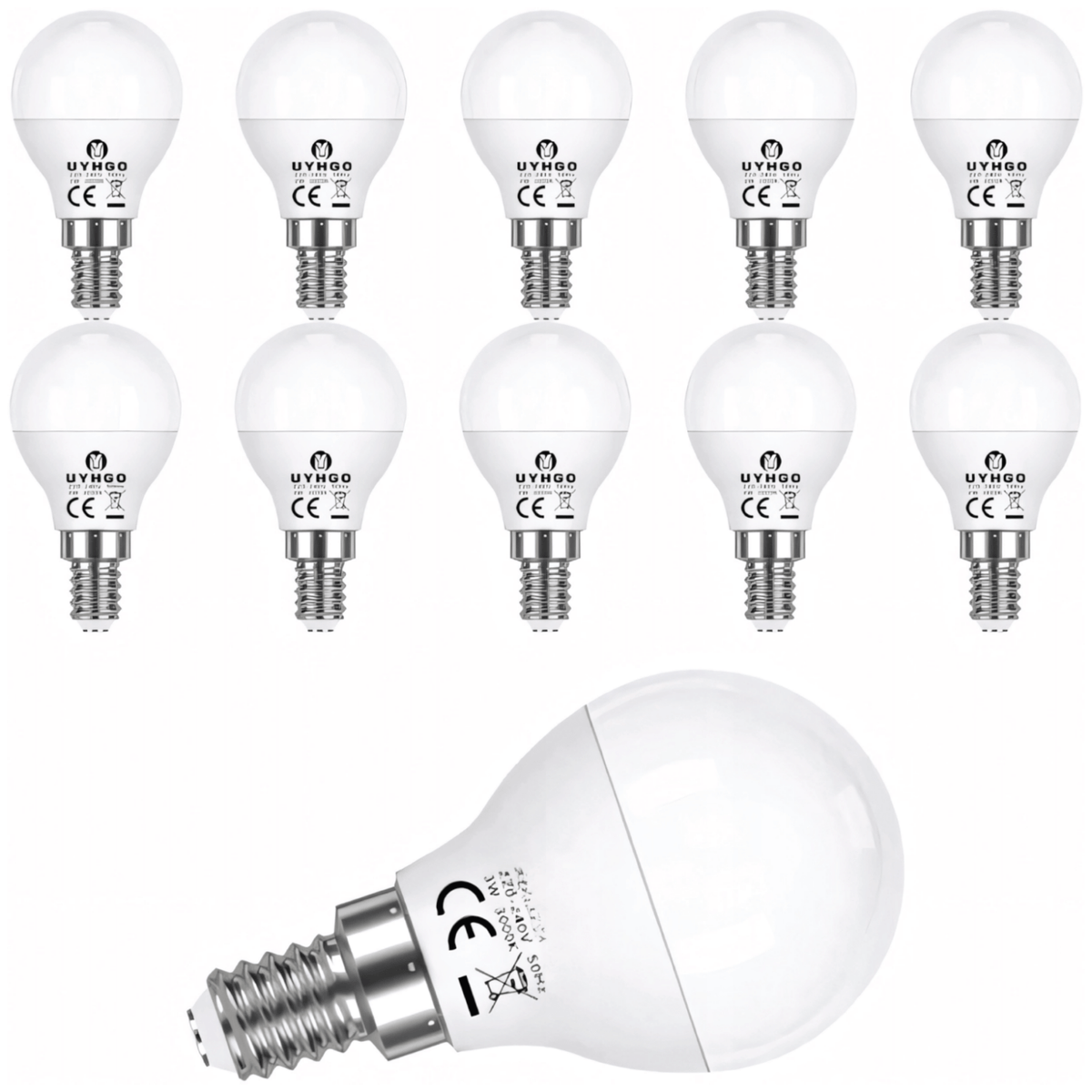 10x Żarówka LED E14 3W 3000K UYHGO | REEVE