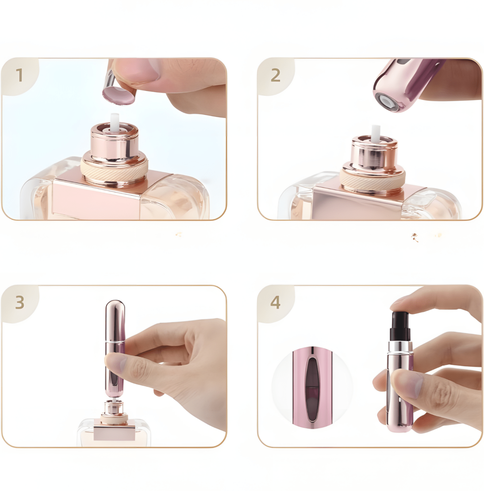 8x Atomizer podróżny 5ml – zestaw 8 kolorów | REEVE
