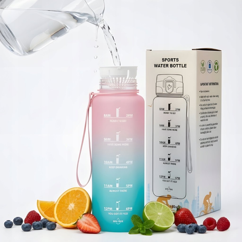 Bidon 1,5 l Tritan z filtrem na owoce, różowo - turkusowy | REEVE