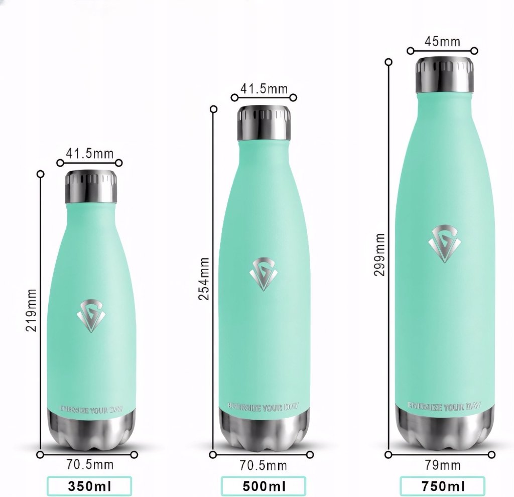 Butelka termiczna 500 ml próżniowa, miętowa | REEVE
