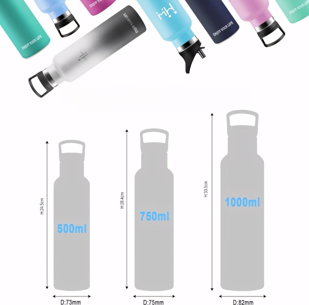 Butelka termiczna stalowa 500 ml, 12/24 h, szara