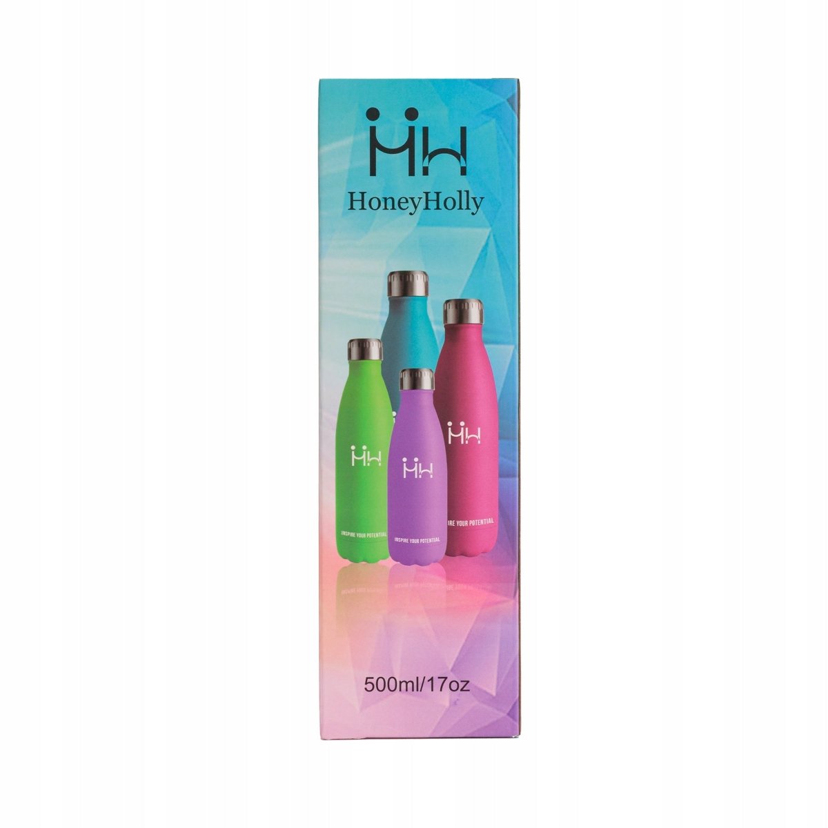Butelka termiczna stalowa 500 ml, zielona, 12/24 h