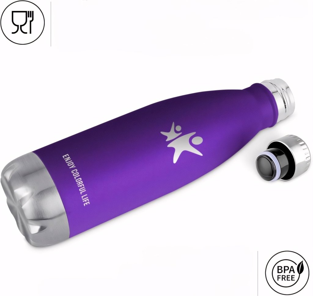 Butelka termiczna 750 ml fioletowa, 12/24 h