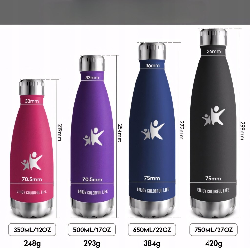 Butelka termiczna 750 ml fioletowa, 12/24 h