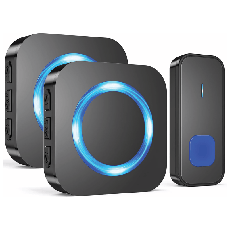 Dzwonek SURFOU 400m IP65 z 2 odbiornikami czarny | REEVE