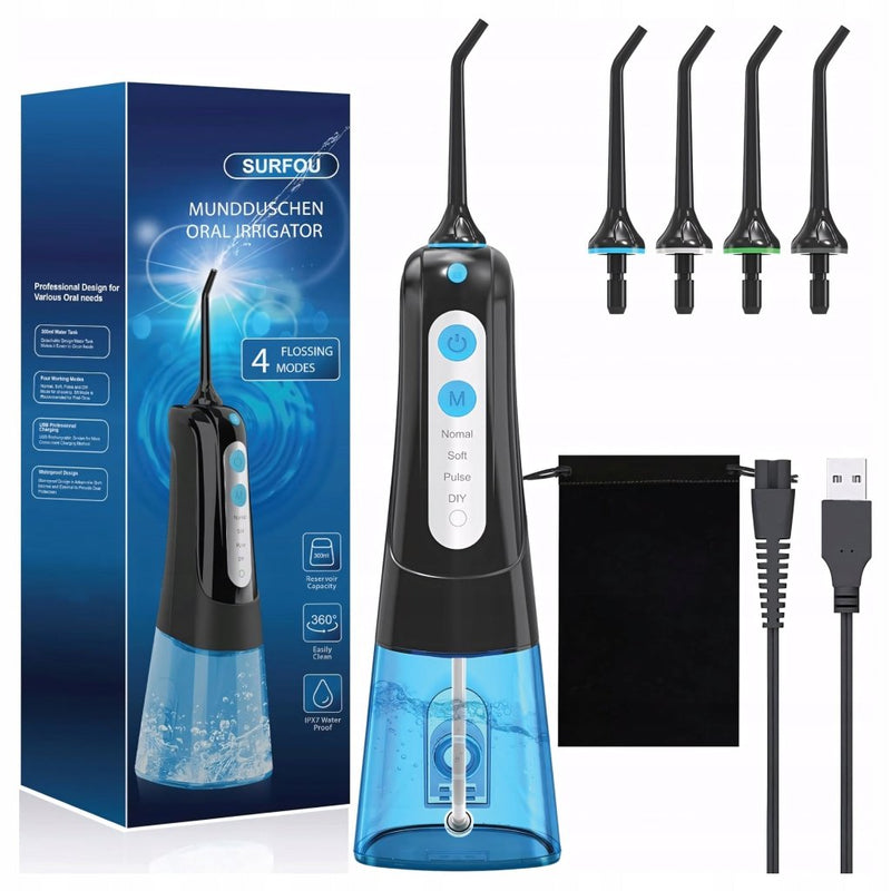 Irygator do zębów jamy ustnej bezprzewodowy 300ml 4 tryby DIY | REEVE