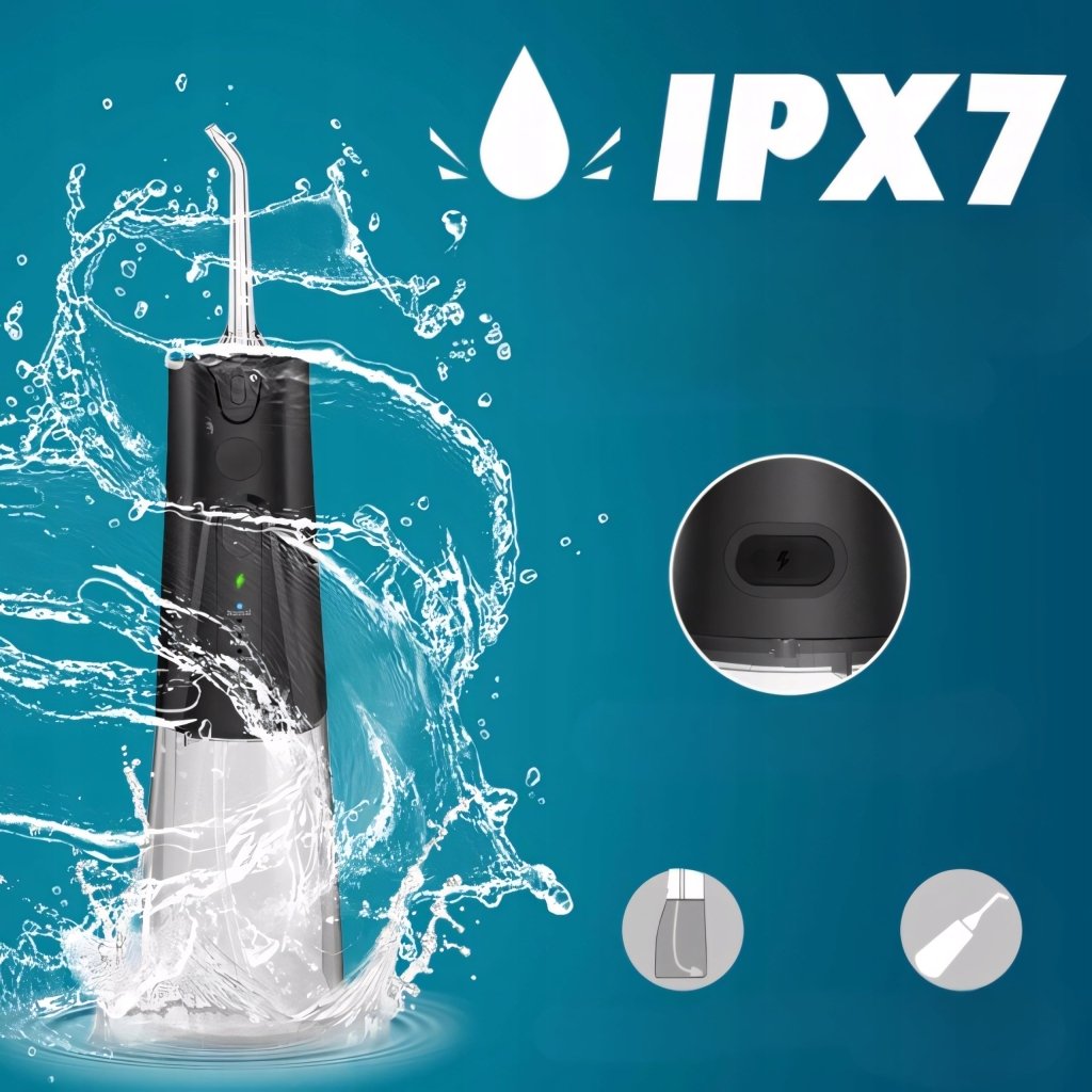 Irygator do zębów 300 ml, 7 dysz, 4 tryby, USB-C IPX7