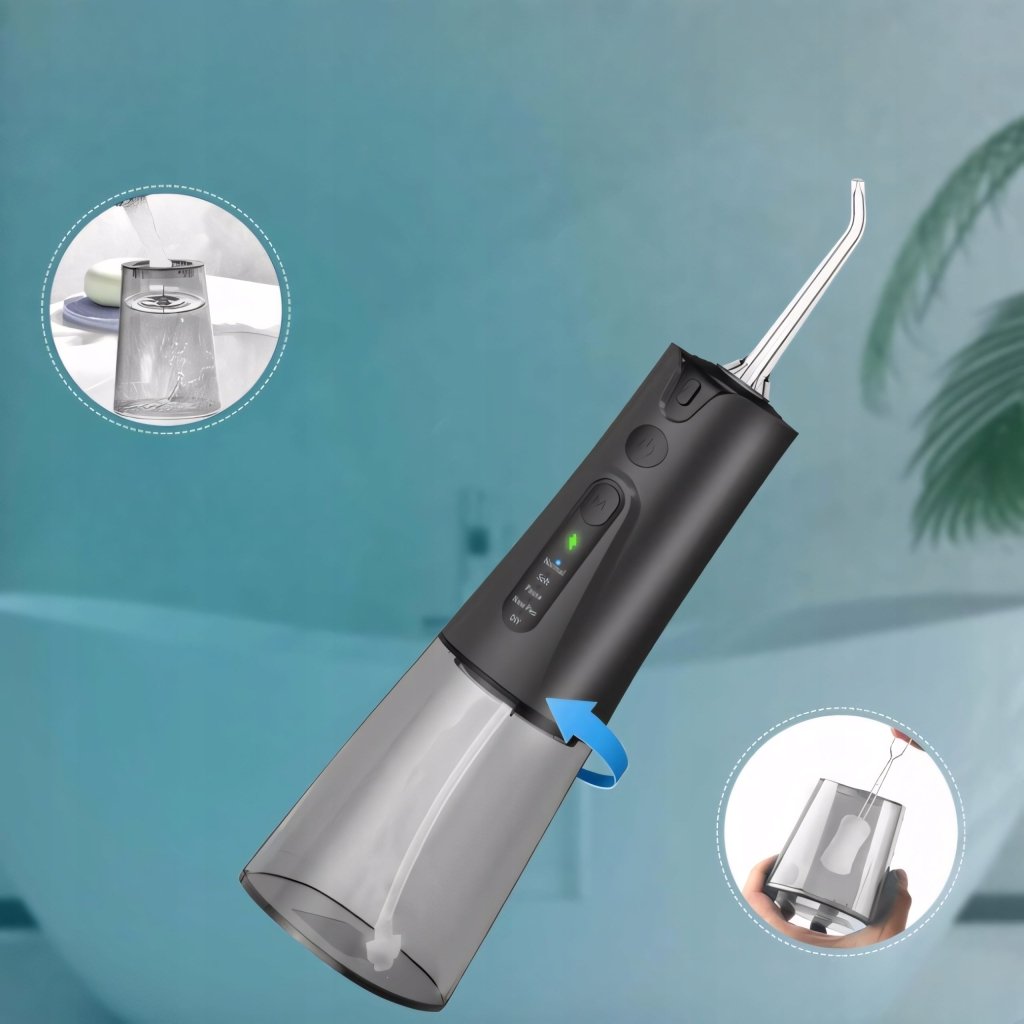 Irygator do zębów 300 ml, 7 dysz, 4 tryby, USB-C IPX7