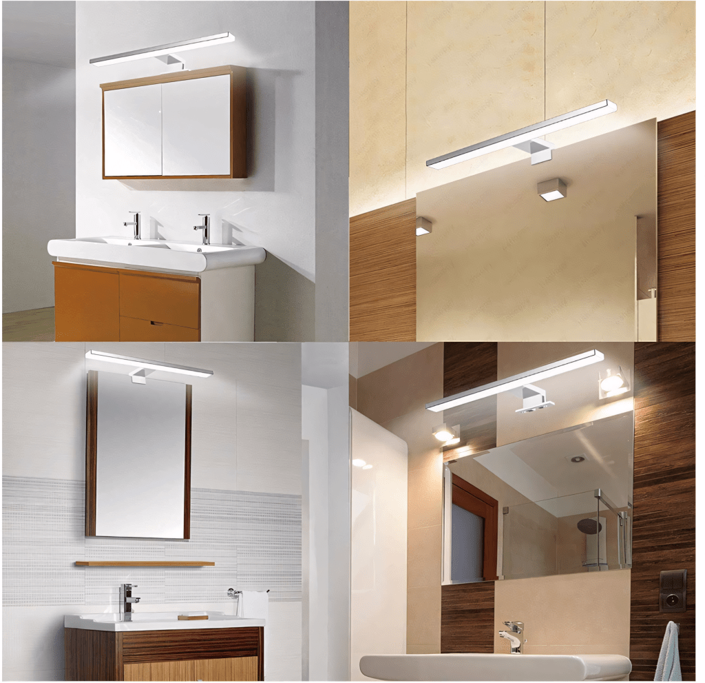 Kinkiet LED łazienkowy nad lustro 40 cm, 820 lm, IP44, chrom | REEVE