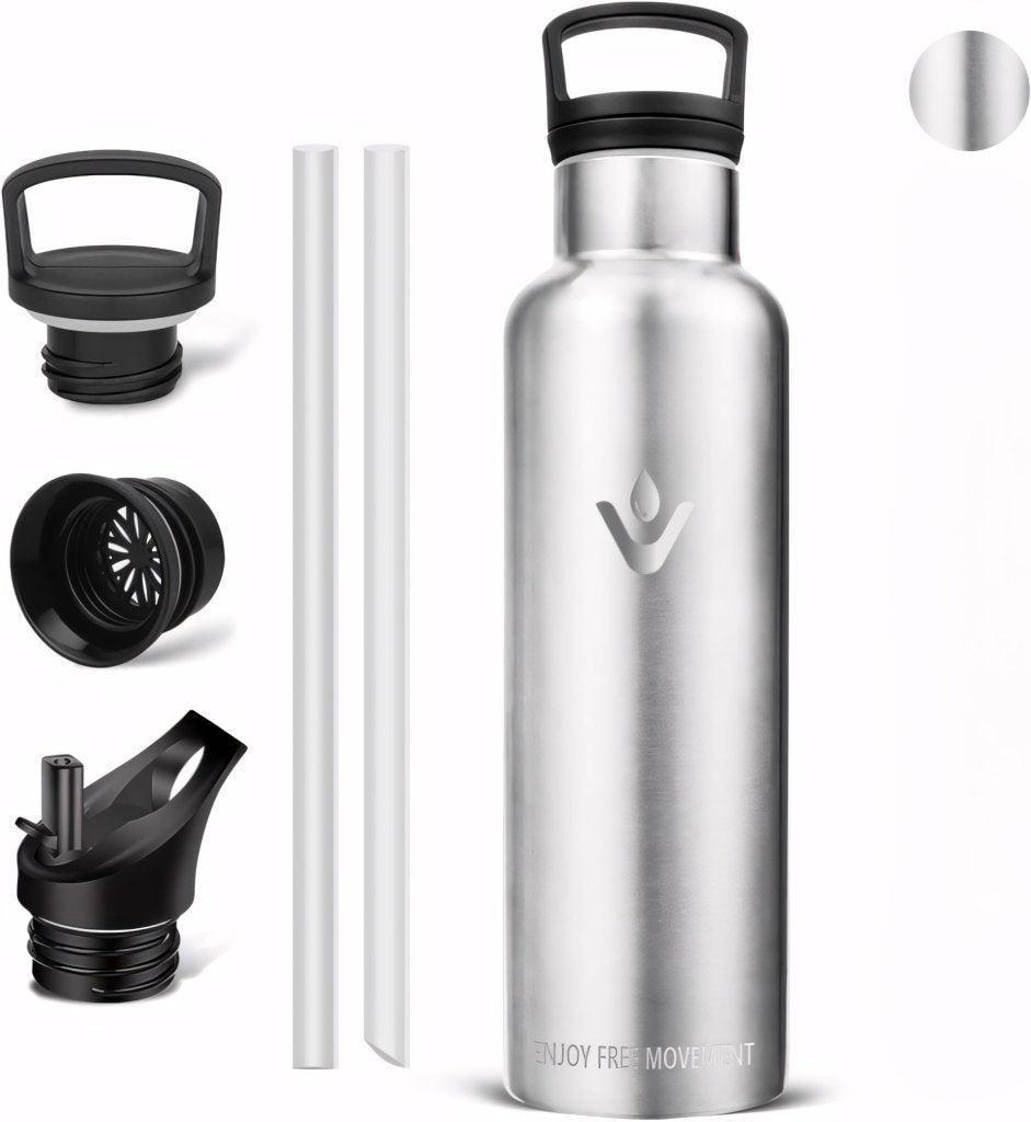 Kubek termiczny 750 ml ze słomką i filtrem, stalowy | REEVE