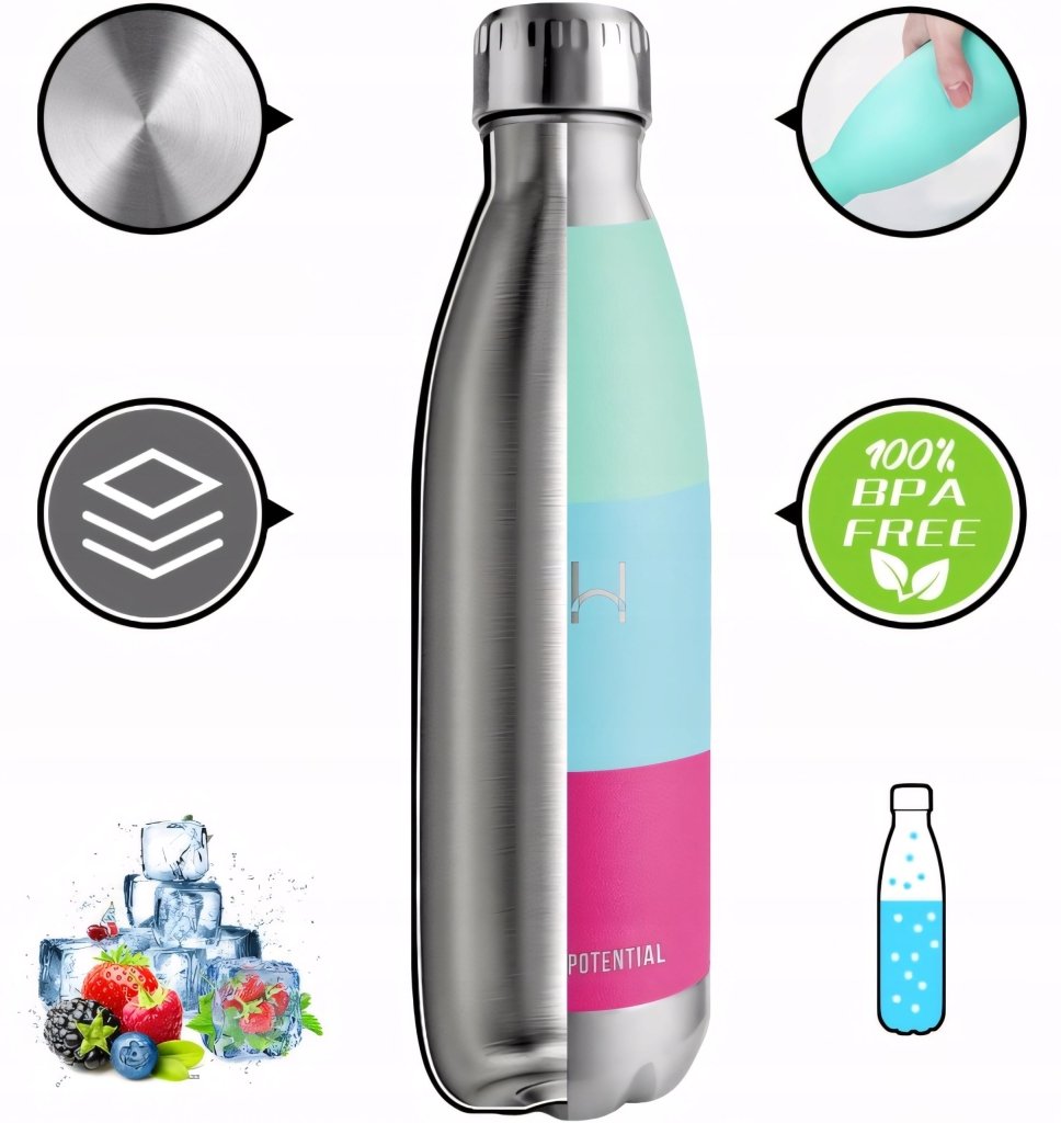 Kubek termiczny 750 ml ze stali 304, fioletowy matowy | REEVE