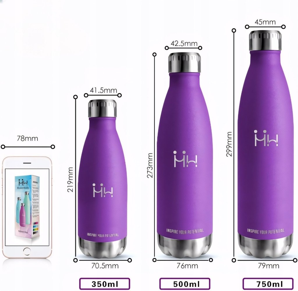 Kubek termiczny 750 ml ze stali 304, fioletowy matowy | REEVE
