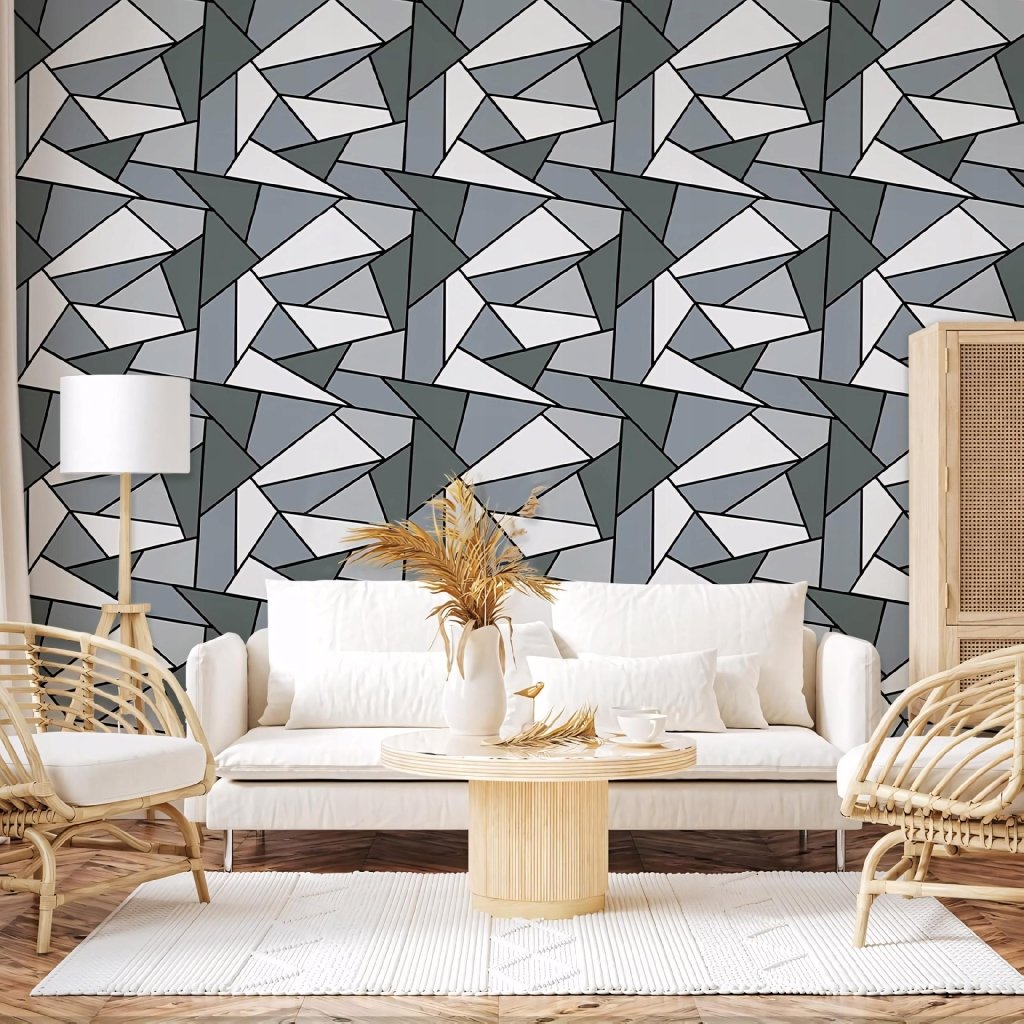 Okleina samoprzylepna 44×300 cm – szary wzór geometryczny | REEVE