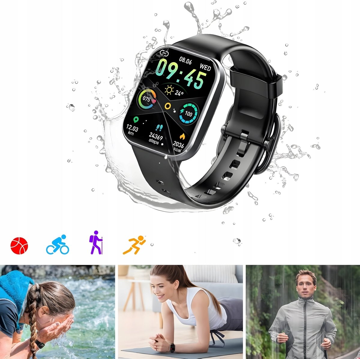 Smartwatch sportowy Q23 GPS pulsometr IP68 | REEVE
