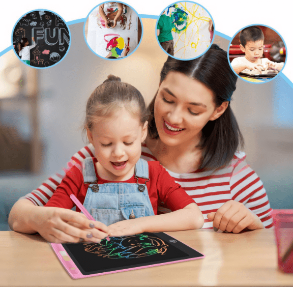 Tablet graficzny LCD 8.5" różowy dla dzieci 2+ | REEVE