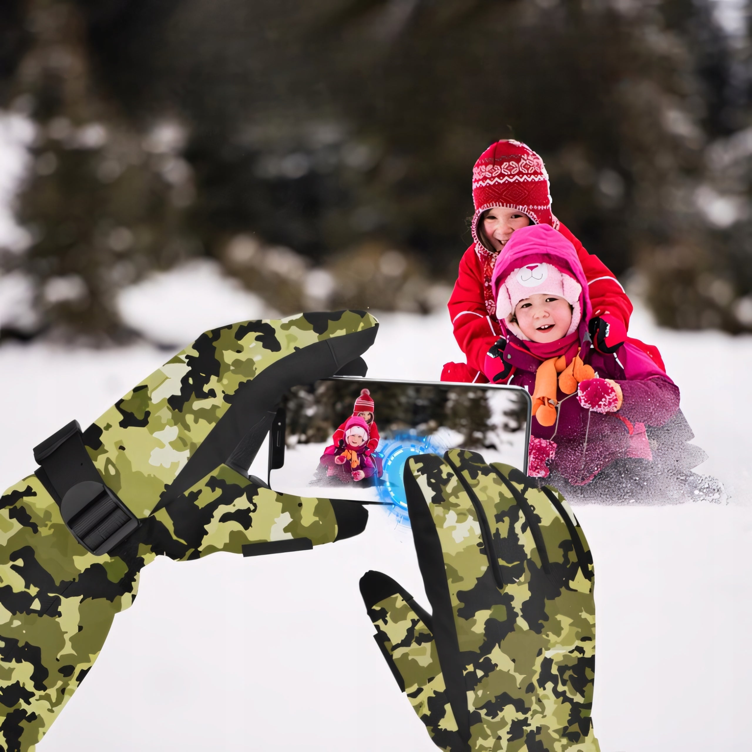 Rękawice ogrzewane elektrycznie 3000mAh rozmiar XL moro