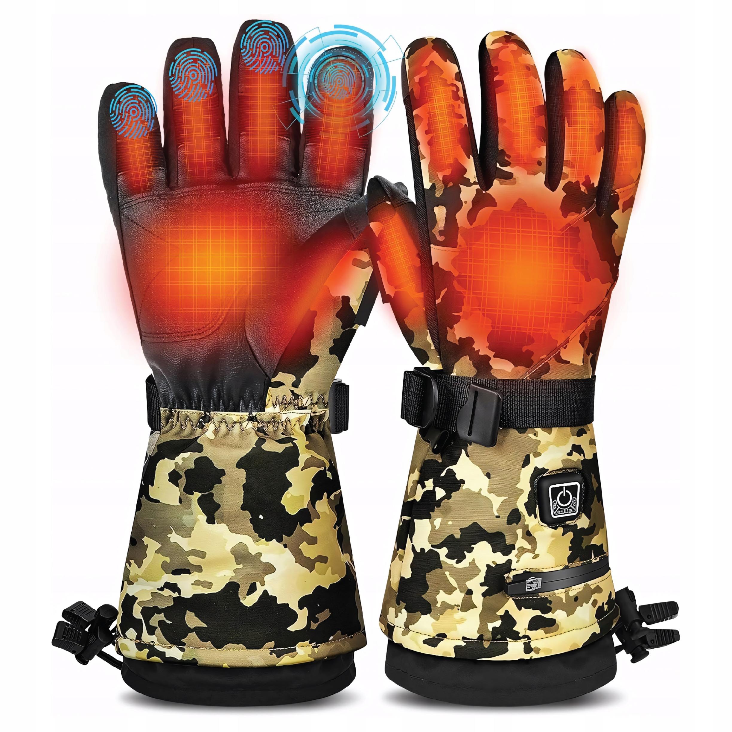 Rękawice ogrzewane elektrycznie 3000mAh rozmiar XL moro