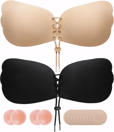 2x Biustonosz Push - Up C samonośny silikonowy | REEVE