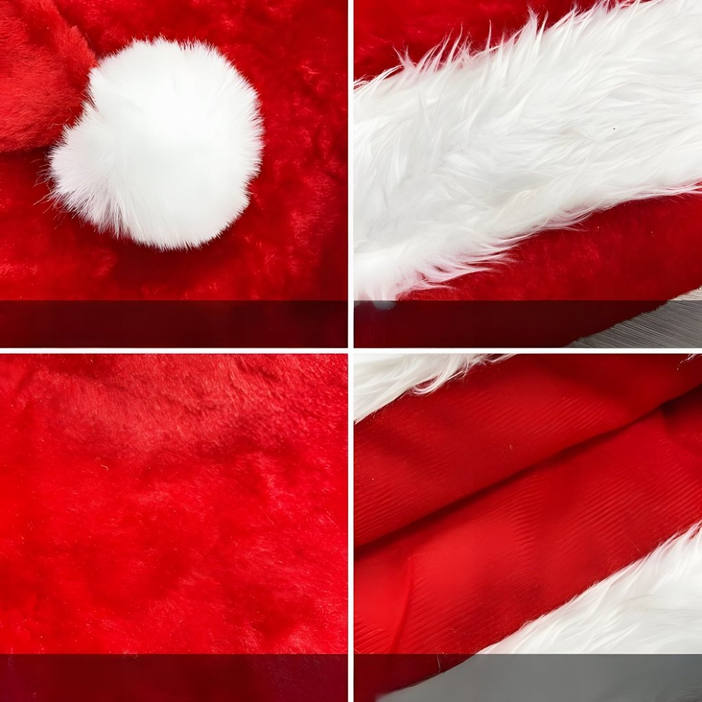 2x Czapka świętego mikołaja pluszowa welurowa premium | REEVE