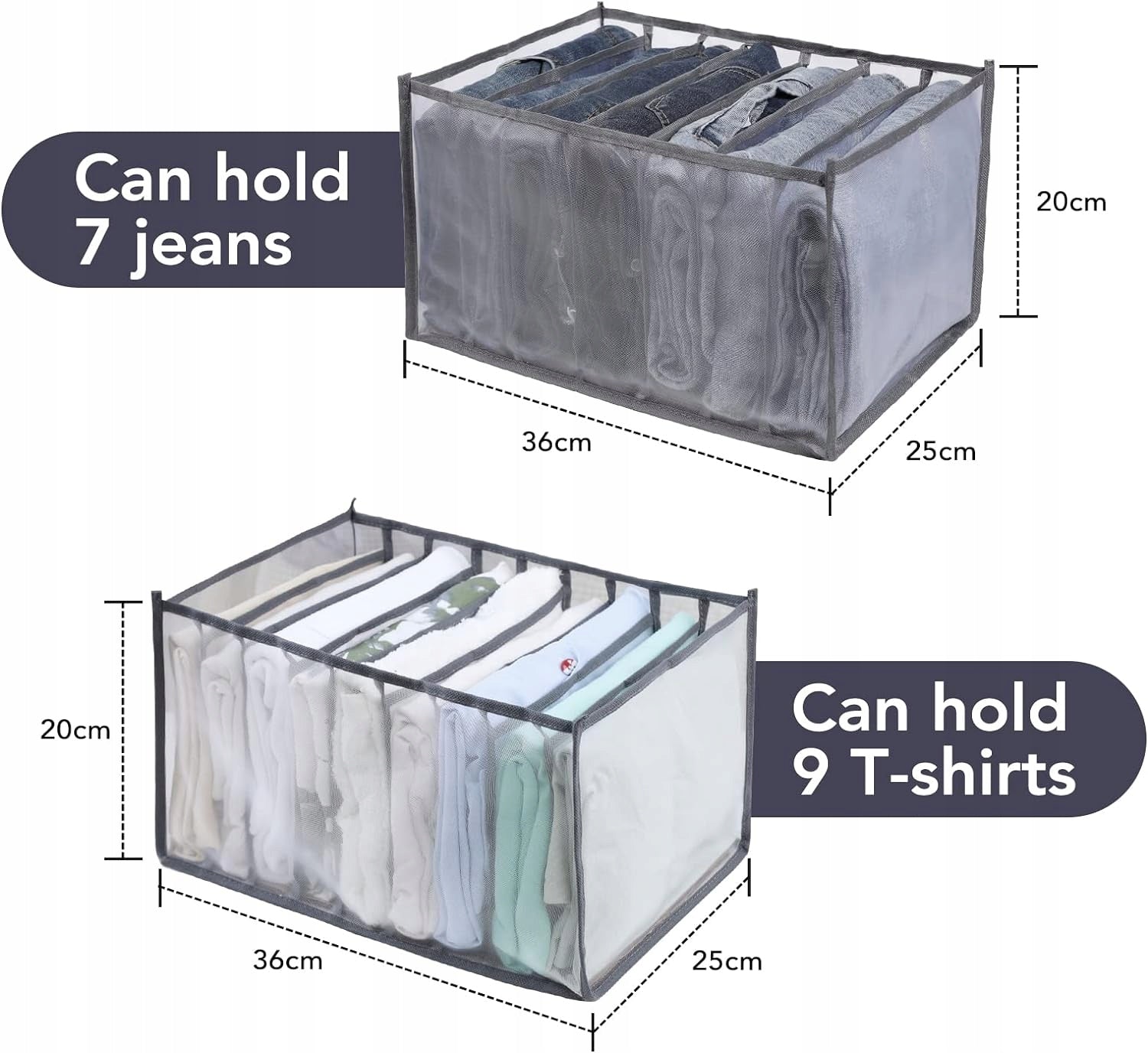 2x Organizer do szafy Allinside 35x22x19 cm | REEVE