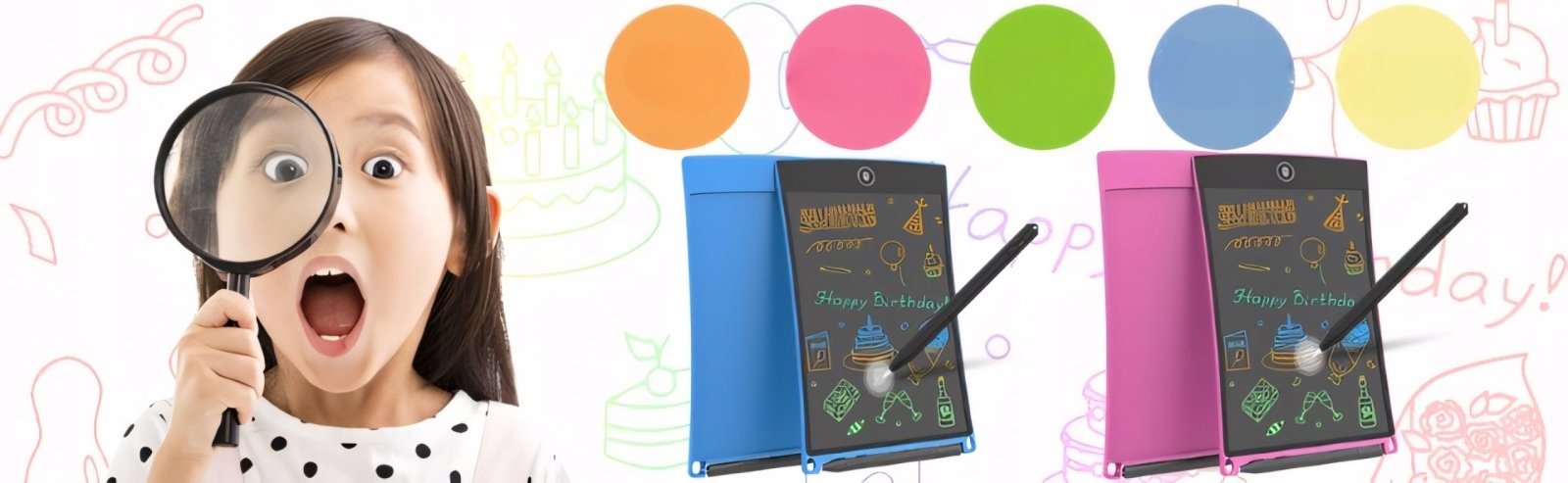 2x Tablica graficzna LCD dla dzieci 8,5" znikopis | REEVE