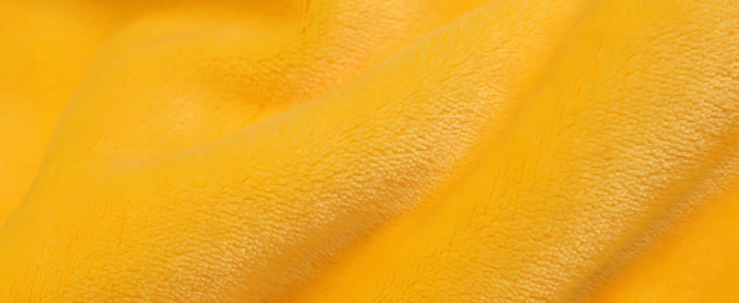 Koc Sherpa 160 × 200 cm żółty, dwustronny, 550 GSM