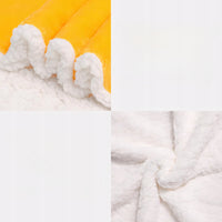 Koc Sherpa 160 × 200 cm żółty, dwustronny, 550 GSM