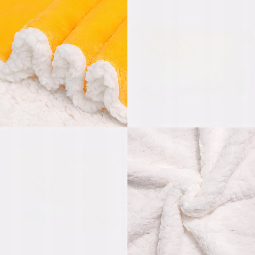 Koc sherpa PanxHome 160x200 cm żółty