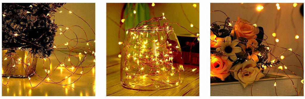 4x Lampki na drucie 50LED 5m ciepłe światło | REEVE