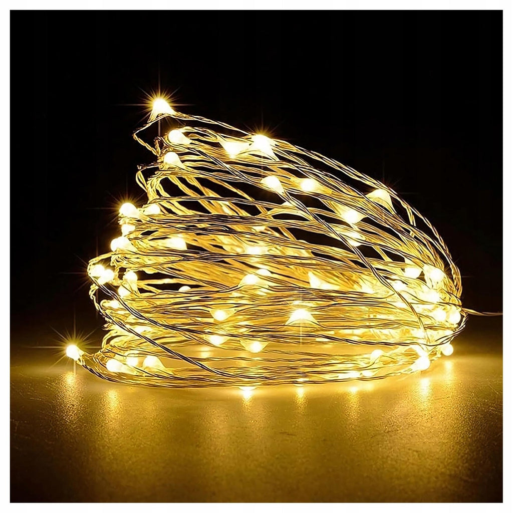 4x Lampki na drucie 50LED 5m ciepłe światło | REEVE