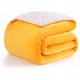 Koc Sherpa 160 × 200 cm żółty, dwustronny, 550 GSM