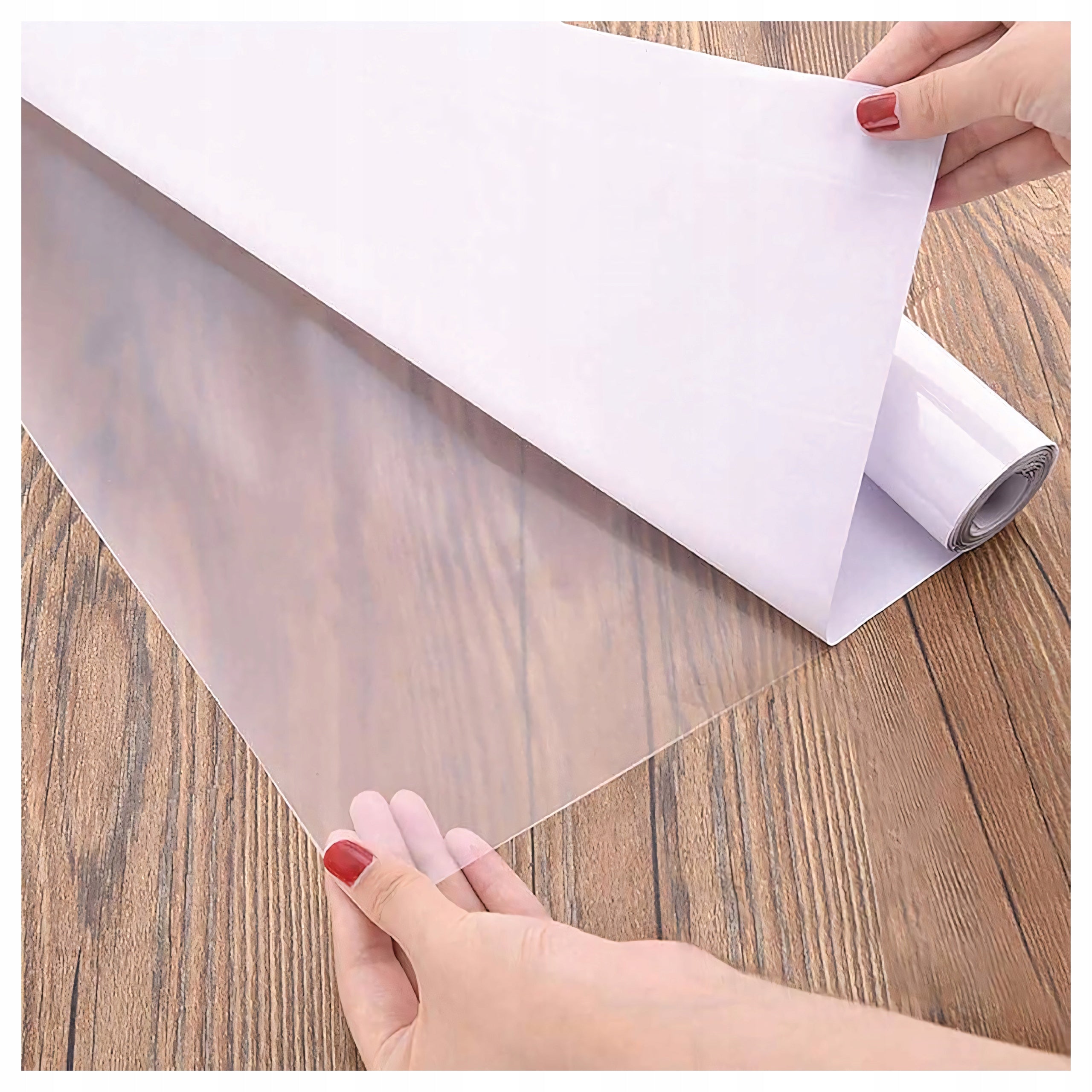 Okleina przezroczysta 33x150cm samoprzylepna DIY