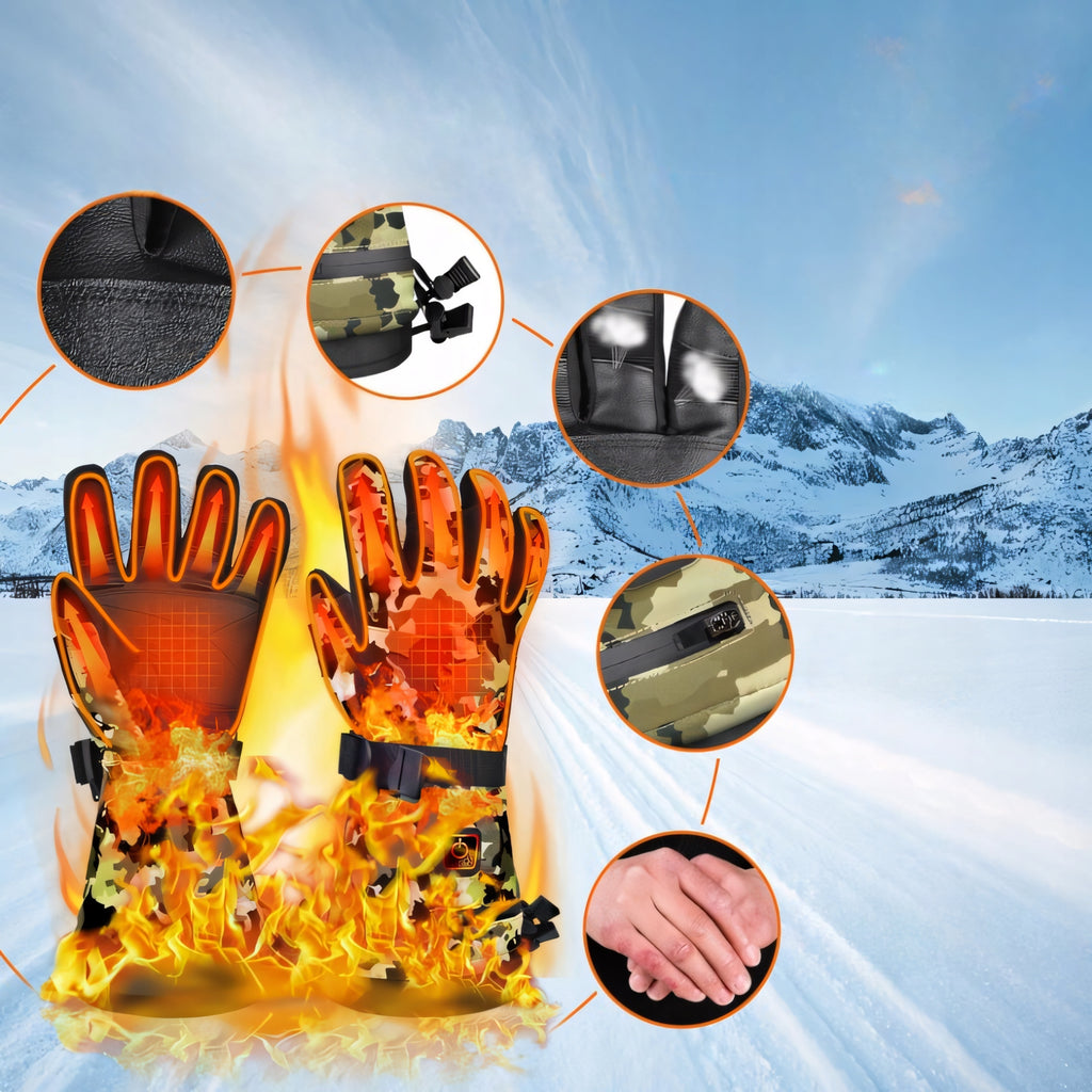 Rękawice ogrzewane elektrycznie 3000mAh rozmiar XL moro