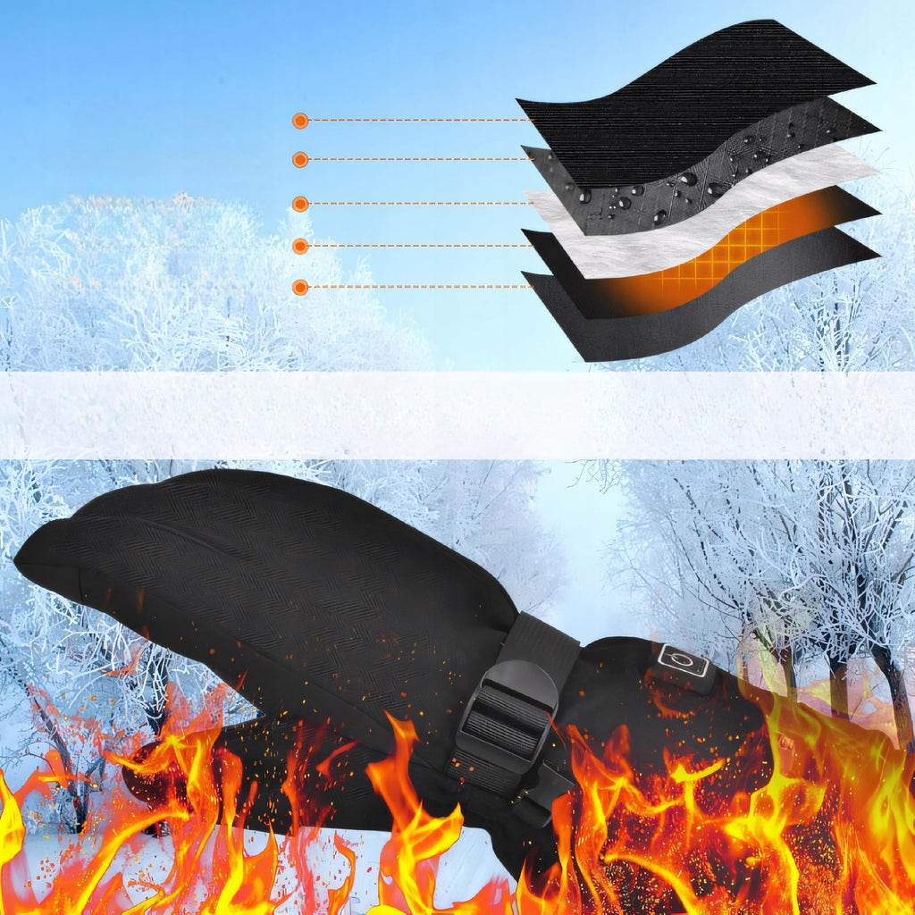 Rękawice ogrzewane elektrycznie zimowe 3000mAh rozmiar M czarne