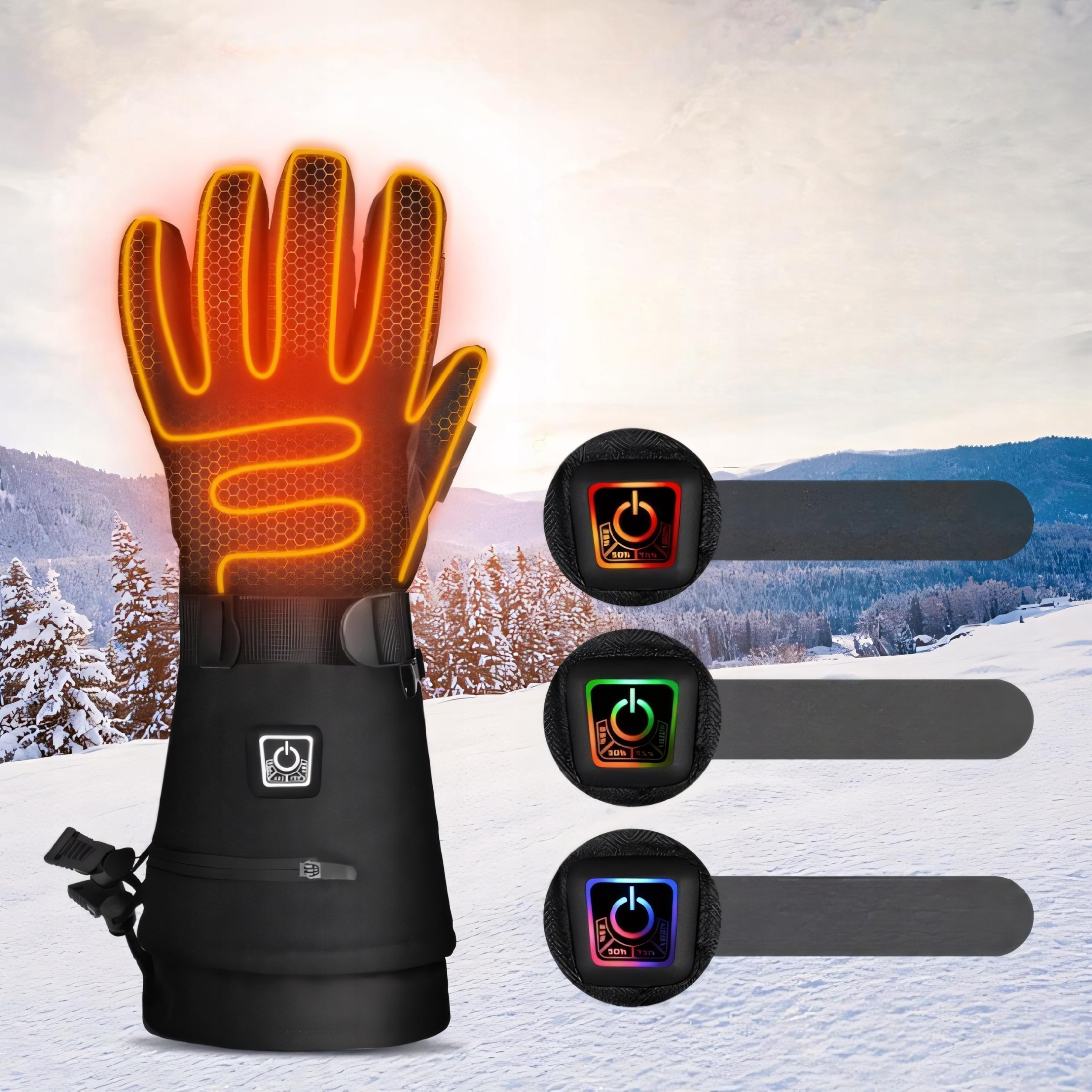 Rękawice ogrzewane elektrycznie zimowe 3000mAh rozmiar M czarne