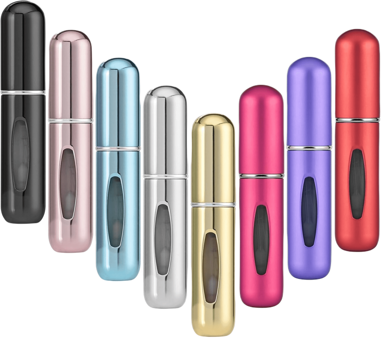 8x Atomizer podróżny 5ml – zestaw 8 kolorów | REEVE