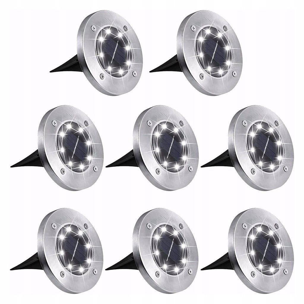 8x Lampki solarne gruntowe z czujnikiem IP65 | REEVE