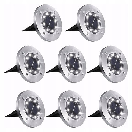 8x Lampki solarne gruntowe z czujnikiem IP65 | REEVE