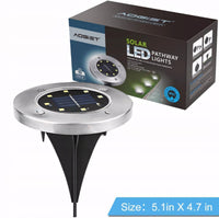 8x Lampki solarne gruntowe z czujnikiem IP65 | REEVE