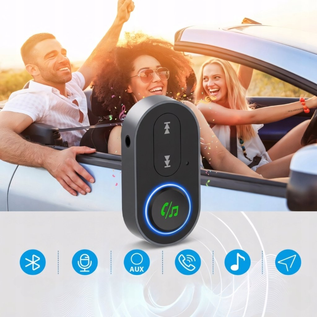 Adapter Bluetooth 5.1 do auta — odbiornik i nadajnik z mikrofonem | REEVE