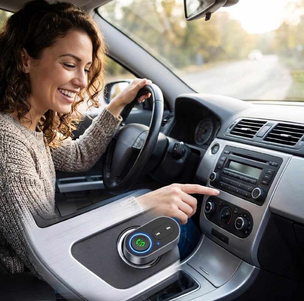 Adapter Bluetooth 5.1 do auta — odbiornik i nadajnik z mikrofonem | REEVE