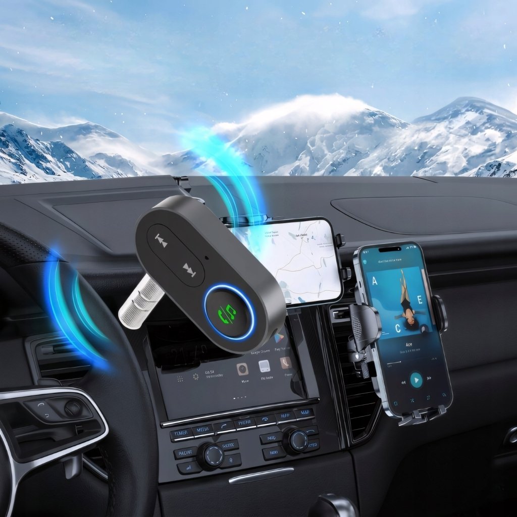 Adapter Bluetooth 5.1 do auta — odbiornik i nadajnik z mikrofonem | REEVE