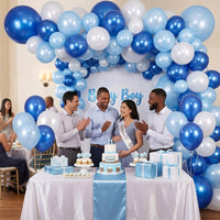 Balony lateksowe 30 cm, 50 sztuk, mix granat - niebieski - biały | REEVE