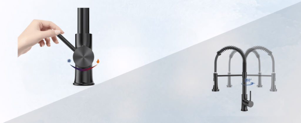 Bateria kuchenna OWill flex 44 cm czarna matowa | REEVE