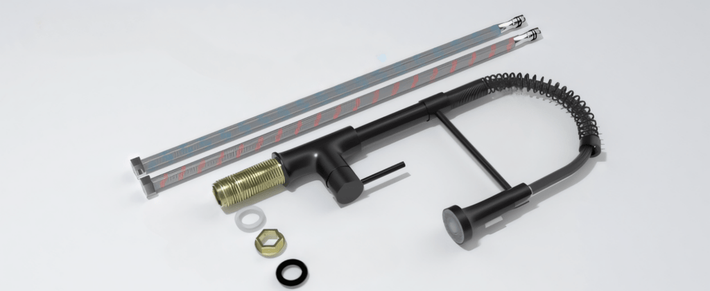 Bateria kuchenna OWill flex 44 cm czarna matowa | REEVE