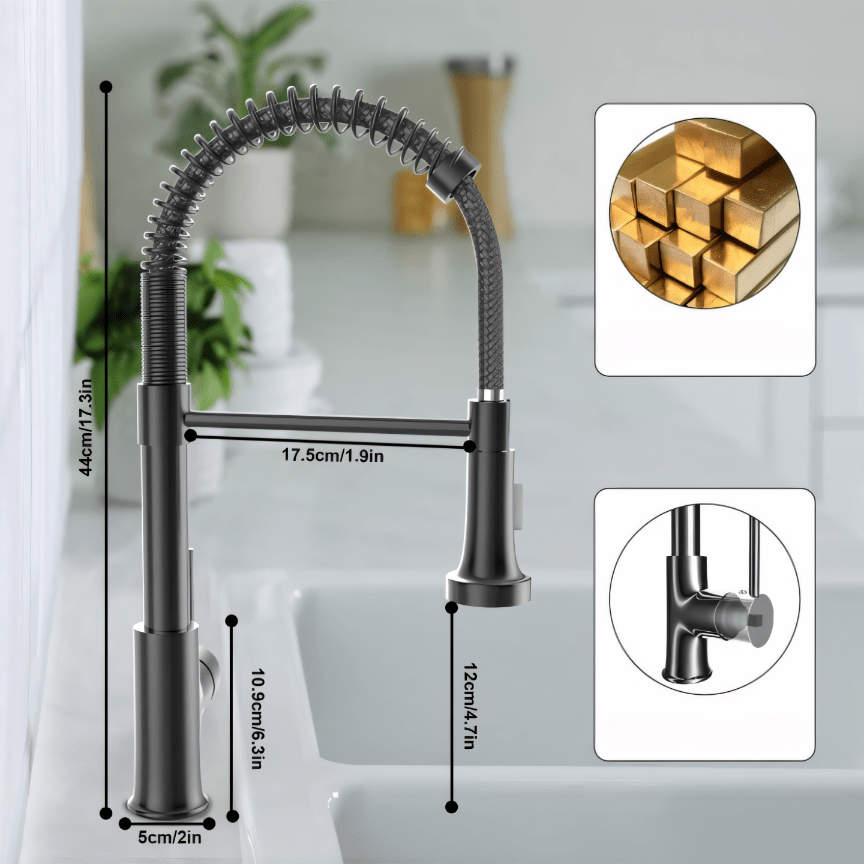 Bateria kuchenna OWill flex 44 cm czarna matowa | REEVE