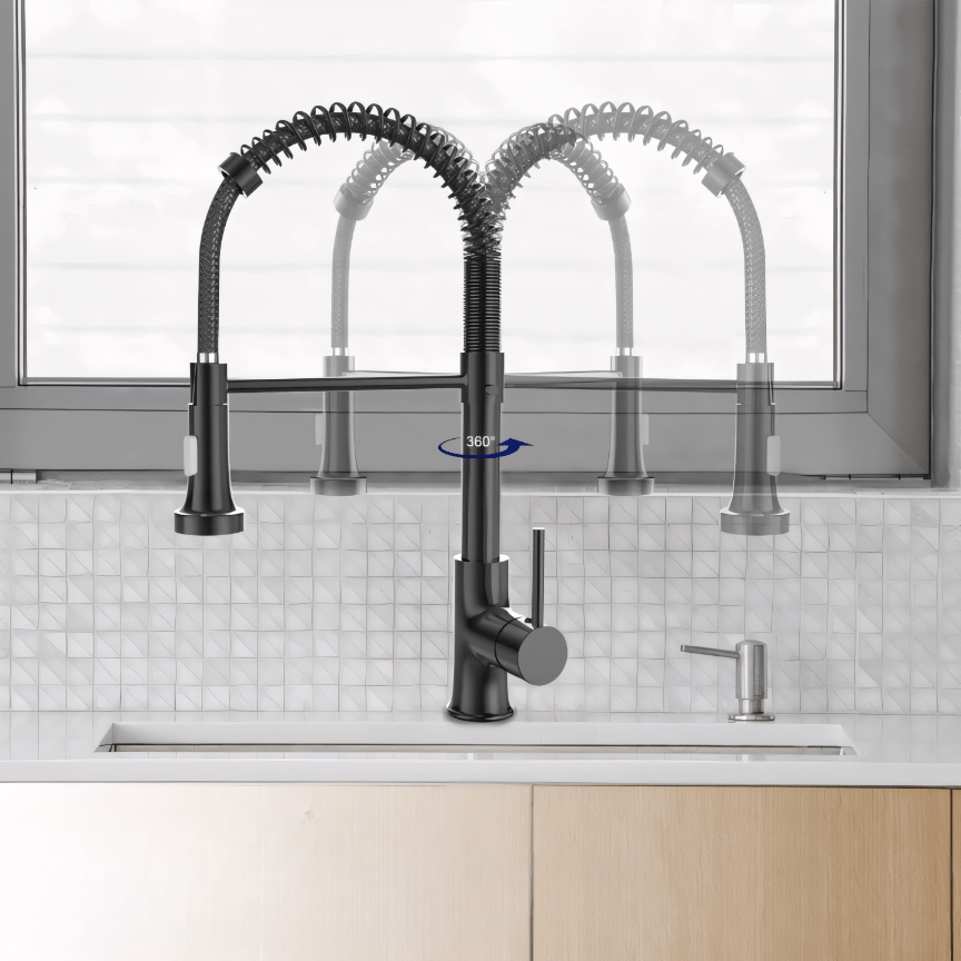 Bateria kuchenna OWill flex 44 cm czarna matowa | REEVE