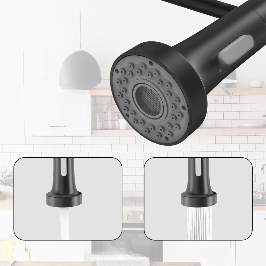 Bateria kuchenna OWill flex 44 cm czarna matowa | REEVE