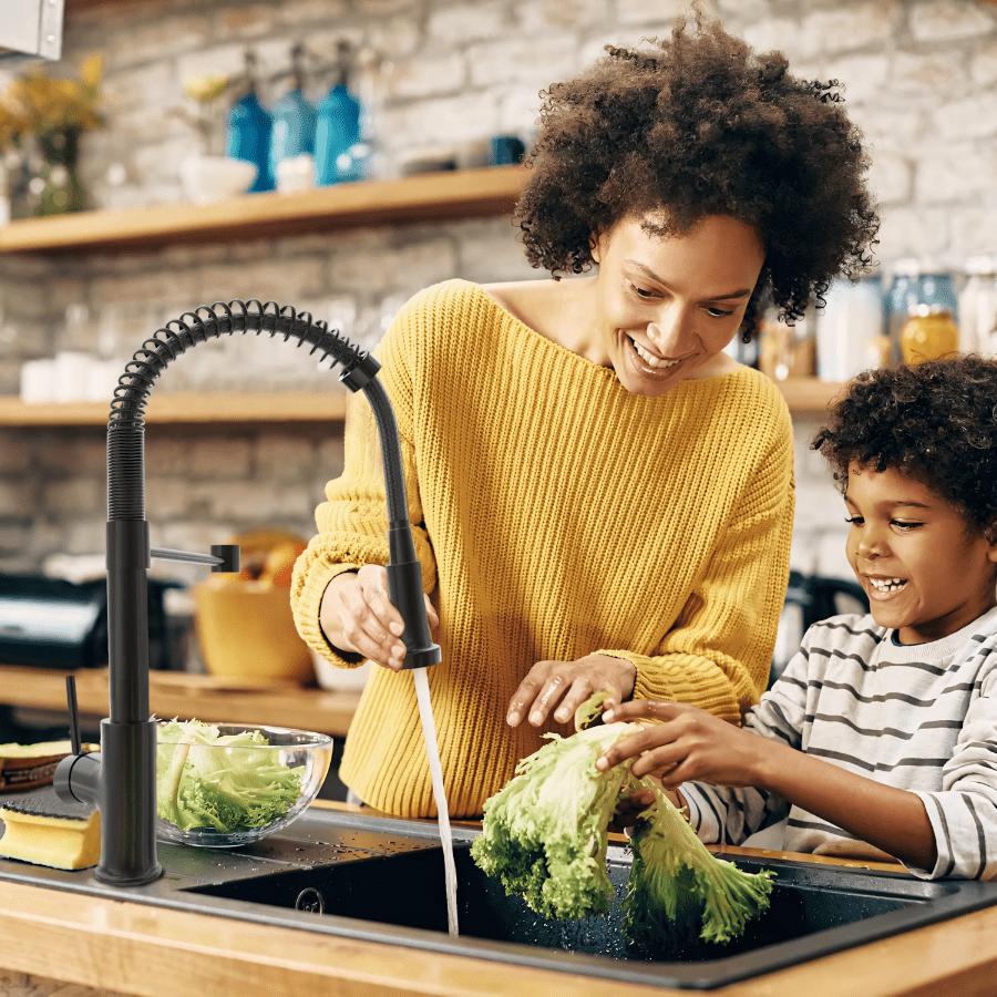 Bateria kuchenna OWill flex 44 cm czarna matowa | REEVE