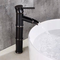 Bateria umywalkowa stojąca czarna jednouchwytowa | REEVE